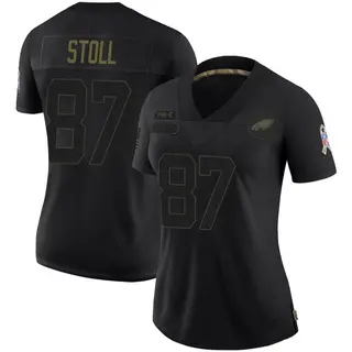 Philadelphia Eagles Women's Jack Stoll Limited 2020 Salute To Service Jersey - Black