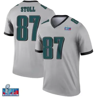 Philadelphia Eagles Youth Jack Stoll Legend Silver Inverted Super Bowl LVII Patch Jersey