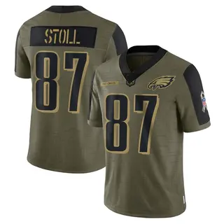 Philadelphia Eagles Youth Jack Stoll Limited 2021 Salute To Service Jersey - Olive