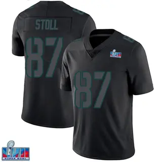 Philadelphia Eagles Youth Jack Stoll Limited Super Bowl LVII Patch Jersey - Black Impact